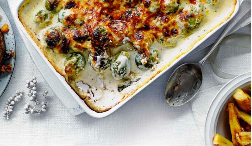 Creamy brussel sprout bake
