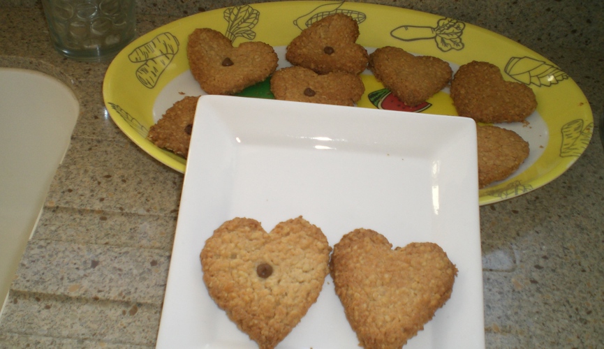 Heart Anzac Cookies