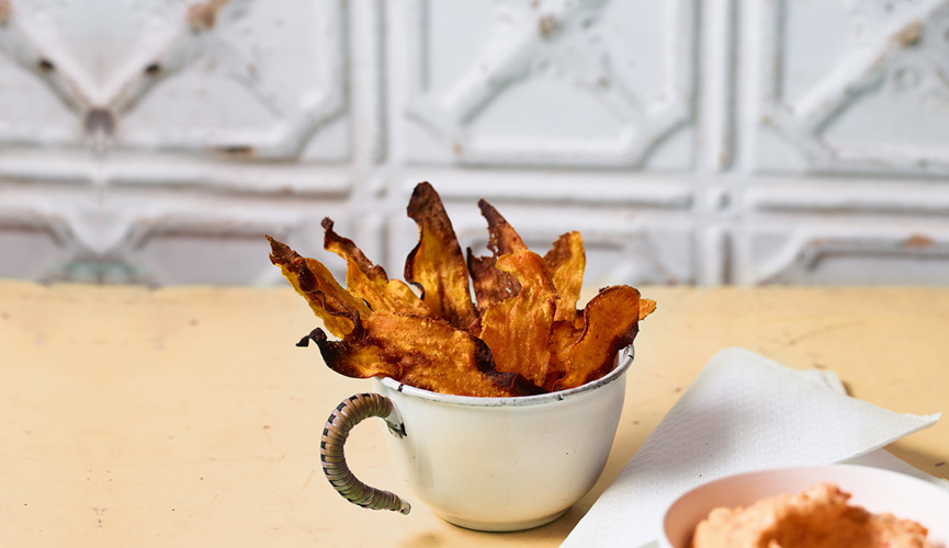 Carrot and sweet potato crisps