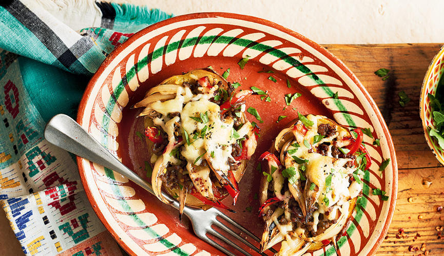Fajita potato skins