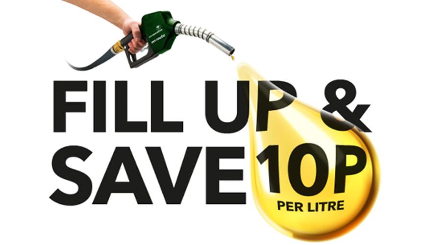 10p OFF per litre Fuel Vouchers