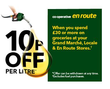 10p OFF per litre Fuel Coupons