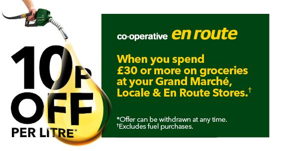 10p OFF per litre Fuel Coupons