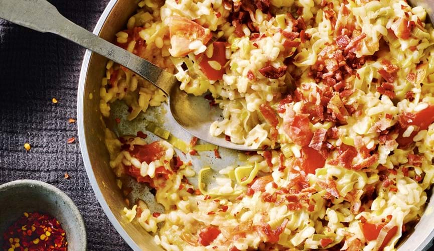 Spicy Bacon Risotto