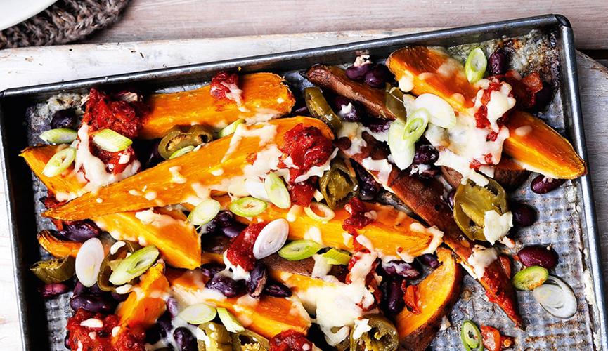 Spicy sweet potachos