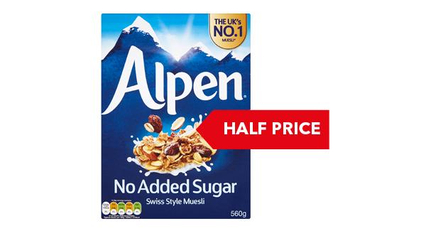 HALF PRICE | Alpen Museli Original / No Added Sugar