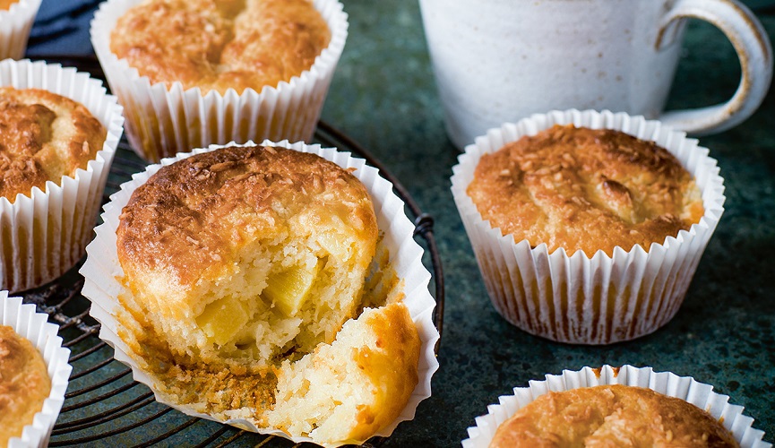 Pineapple and coconut muffins