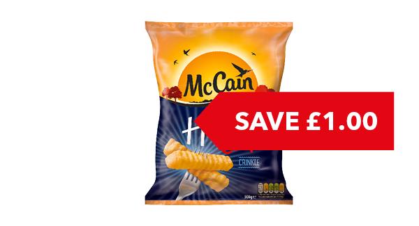 SAVE £1|McCain Home Chips Crinkle Cut 900g