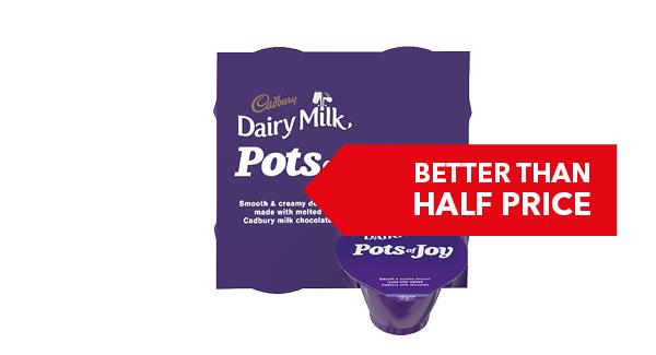 HALF PRICE | Cadbury Pots of Joy 4 x 70g