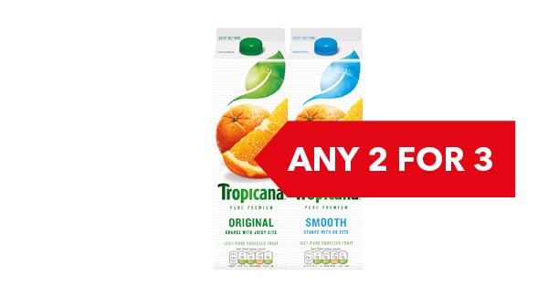 BUY ANY 2 FOR £3 |Tropicana/ Copella