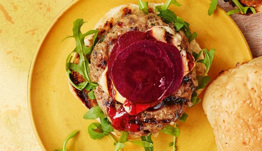 Beef and beet burgers
