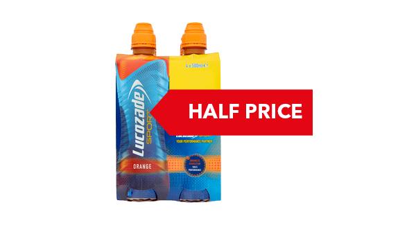 HALF PRICE | Lucozade Sport 4 x 500ml