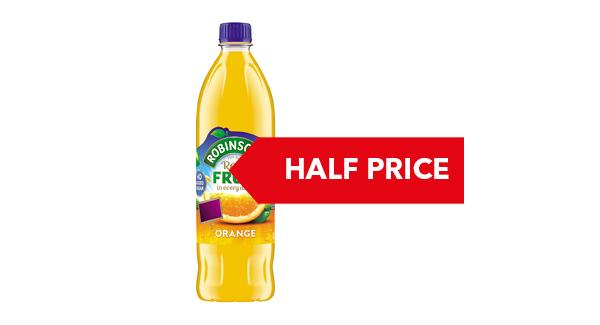 HALF PRICE | Robinsons Fruit Squash No Added Sugar