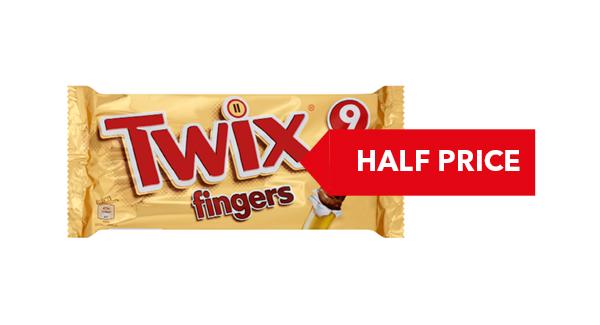 HALF PRICE | Twix Biscuit Fingers 9 Pack