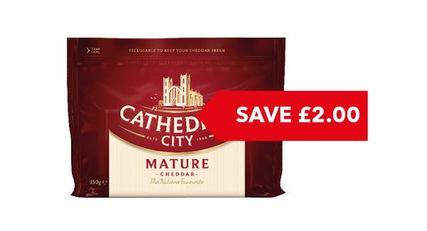 SAVE £2 | Cathedral City Mature/ Lighter Cheddar 350g