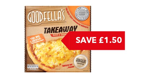 SAVE £1.50 | Goodfella's Big Cheese Pizza & Garlic Dip 555g