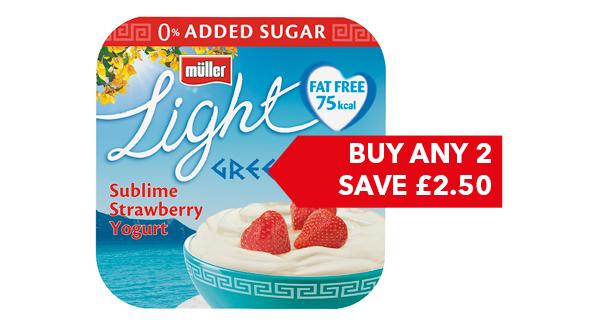 BUY ANY 2 SAVE £2.50 | Müller Light Greek Style Yogurt