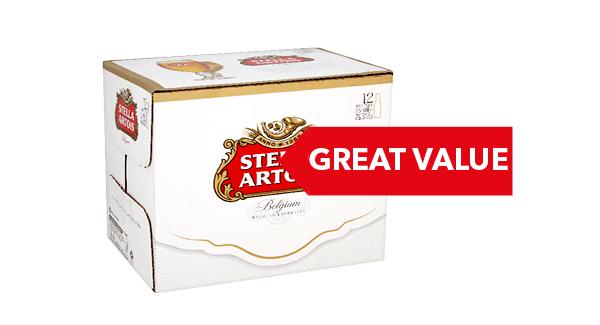 GREAT VALUE |Stella Artois 12 x 284ml / Budweiser 12 x 300ml