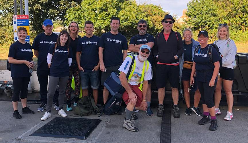 Colleagues go the distance in annual ‘Co-op to Co-op walk’ to Help A Jersey Child