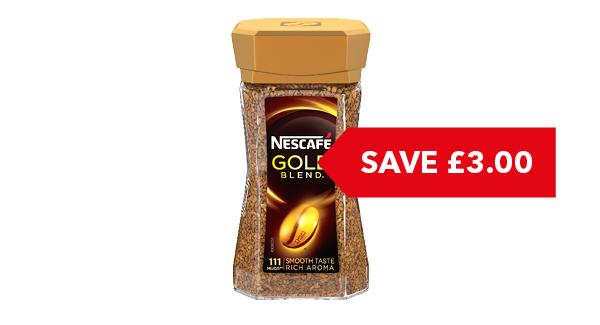 SAVE £3 | Nescafé Gold Blend/Crema Coffee 200g