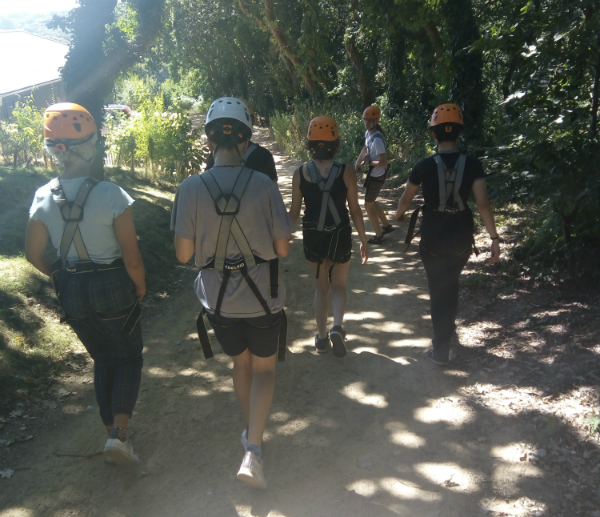 Young people getting ready for outdoor activities