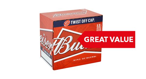 GREAT VALUE |Budweiser 12 x 300ml / Stella Artois 12 x 284ml