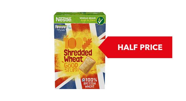 HALF PRICE | Nestlé Shredded Wheat Wholegrain CerealBiscuits