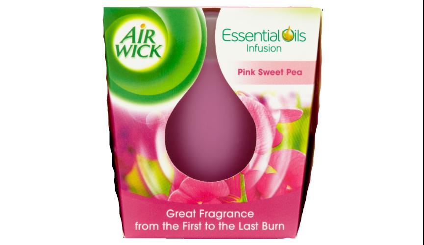 Air Wick Essential Oils Infusion Candle Pink Sweet Pea