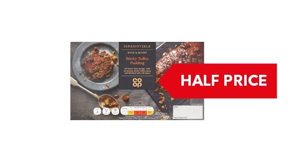 HALF PRICE | Co-op Irresistible Sticky Toffee Sponge Pudding
