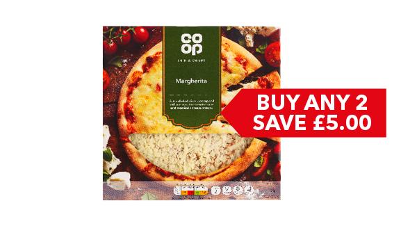 BUY ANY 2 FOR £5 | Co-op Thin and Crispy Pizza