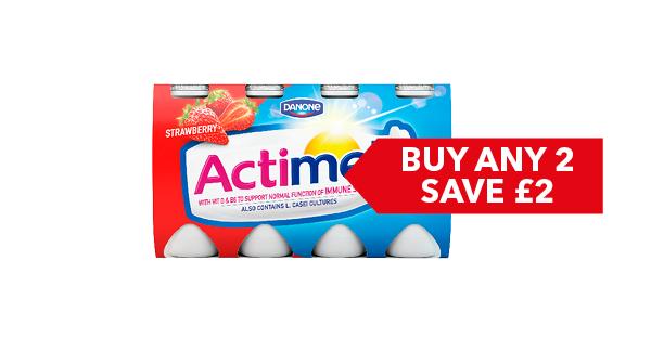 BUY ANY 2 SAVE £2 | Danone Actimel 8 x 100g
