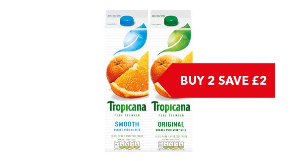 BUY ANY 2 SAVE £2 | Tropicana 850ml / 950ml