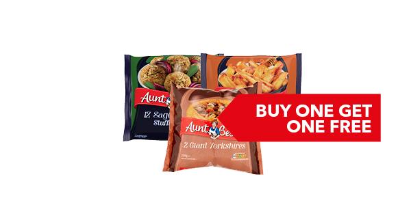 BUY ONE GET ONE FREE | Selected Aunt Bessie's 230g-700g