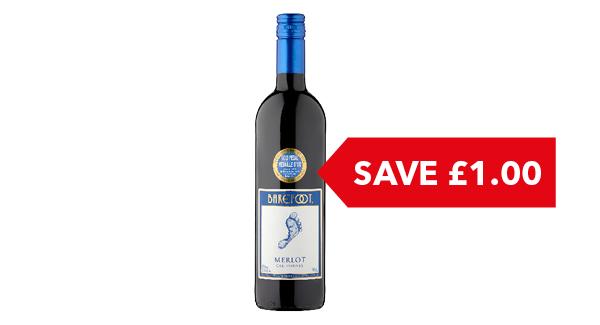 SAVE £1 | Barefoot 75cl Varieties as Stocked
