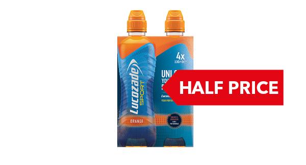 HALF PRICE | Lucozade Sport 4 x 500ml