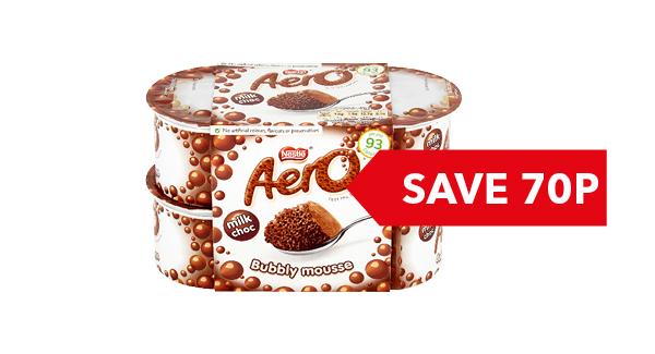 SAVE 70p | Aero Chocolate Mousse 4 x 59g