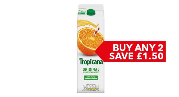 BUY ANY 2 SAVE £1.50 | Tropicana 850ml / 950ml