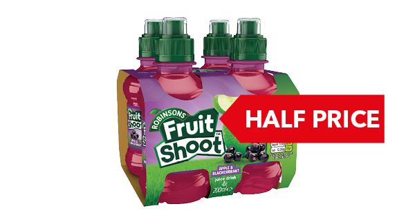 HALF PRICE | Robinsons Fruit Shoot 4x200ml