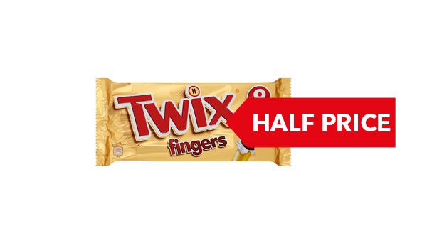 HALF PRICE | Twix Biscuit Fingers 9 Pack