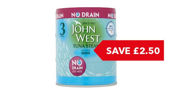 SAVE £2.50 | John West Tuna 3x110g/120g