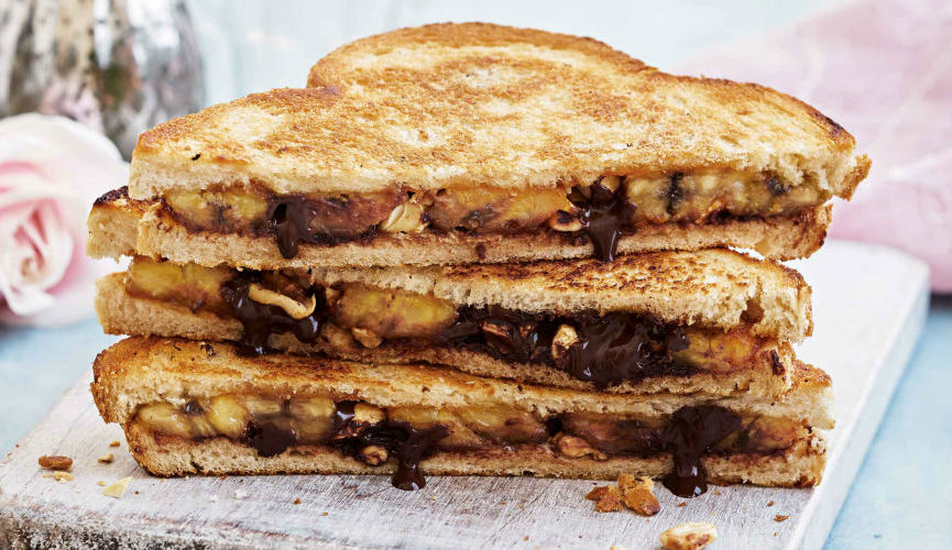 Banana breakfast sandwiches