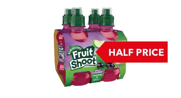 HALF PRICE | Robinsons Fruit Shoot 4x200ml