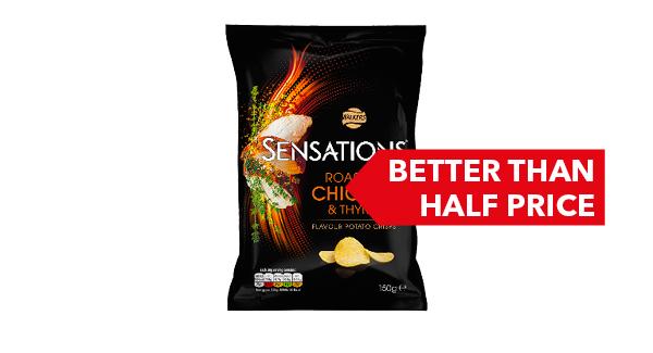 BETTER THAN HALF PRICE | Walkers Sensations 82.5g -150g