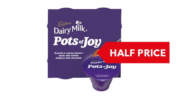 HALF PRICE | Cadbury Pots of Joy 4x70g