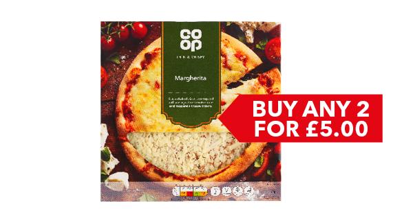 BUY ANY 2 FOR £5.00 | Co-op Thin & Crispy Pizza 325g/339g