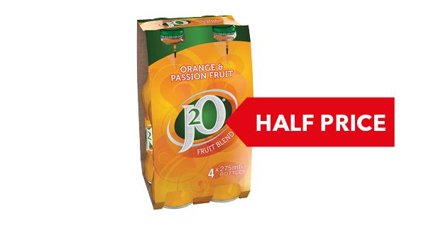 HALF PRICE | Britvic J2O 4x275ml