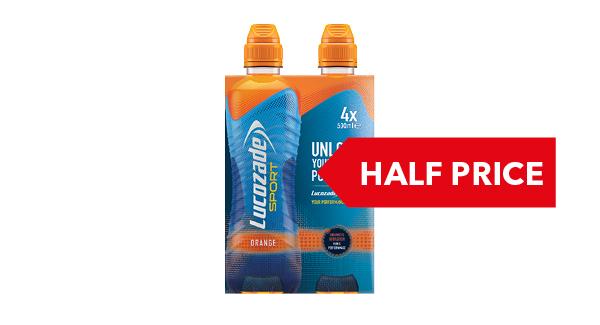 HALF PRICE | Lucozade Sport 4x500ml