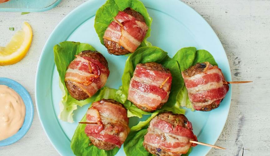 Bacon burger dippers
