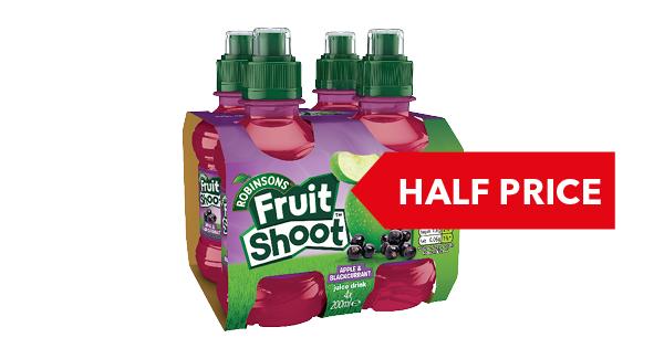HALF PRICE | Robinsons Fruit Shoot 4x200ml
