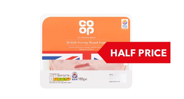 HALF PRICE | Co-op Roast Ham 180g